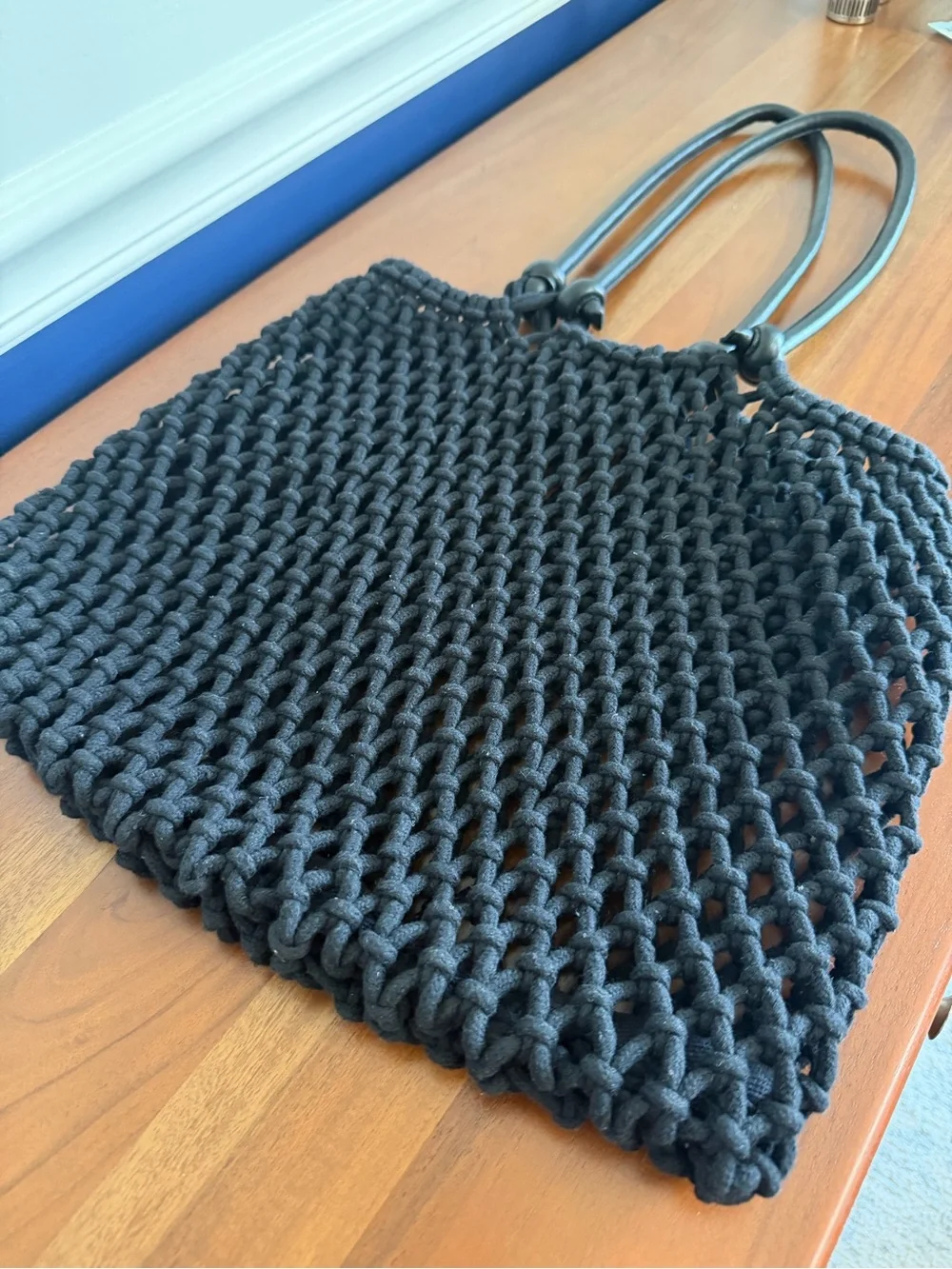 Clare V Black Sandy Beach Tote